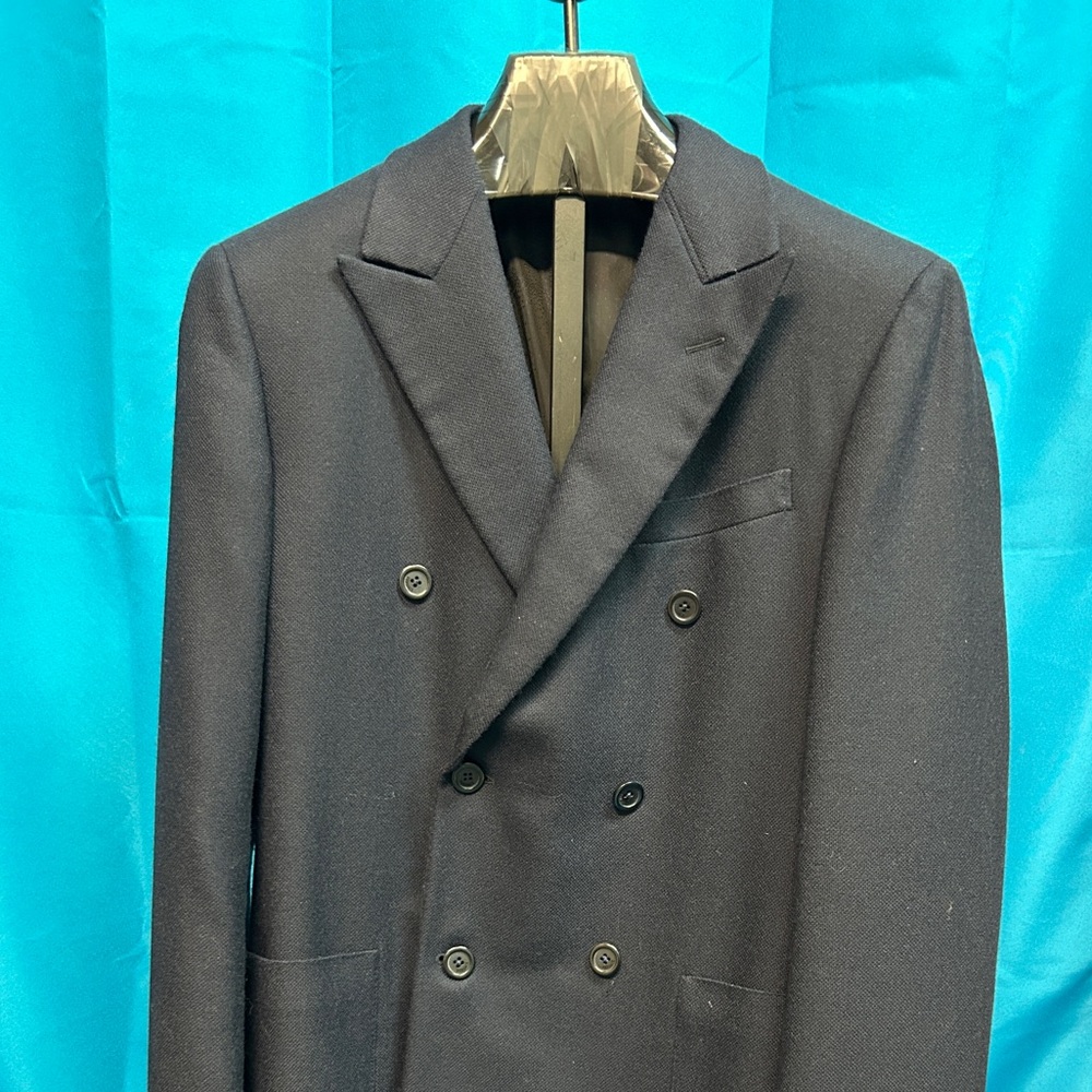 8943 Versace Navy Blue Blazer 100% Wool Made in Italy Large? 50R
